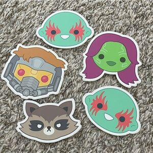 Set of 5 Guardians of the Galaxy Large Stickers
